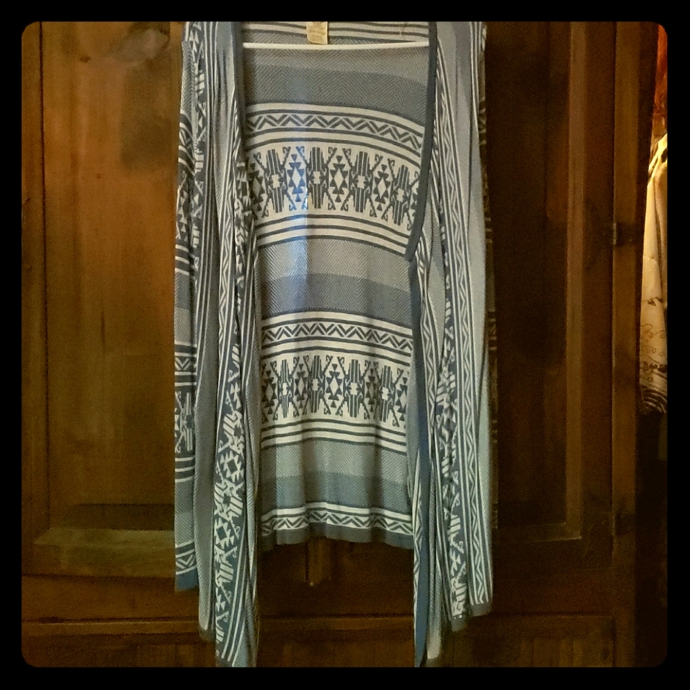 Blue & White Cardigan